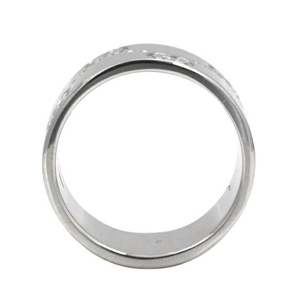 GUCCI Icon Ring WG White Gold GG No. 8 # 750 K18  9mm Engraved Band Women's Men' - Picture 6 of 9
